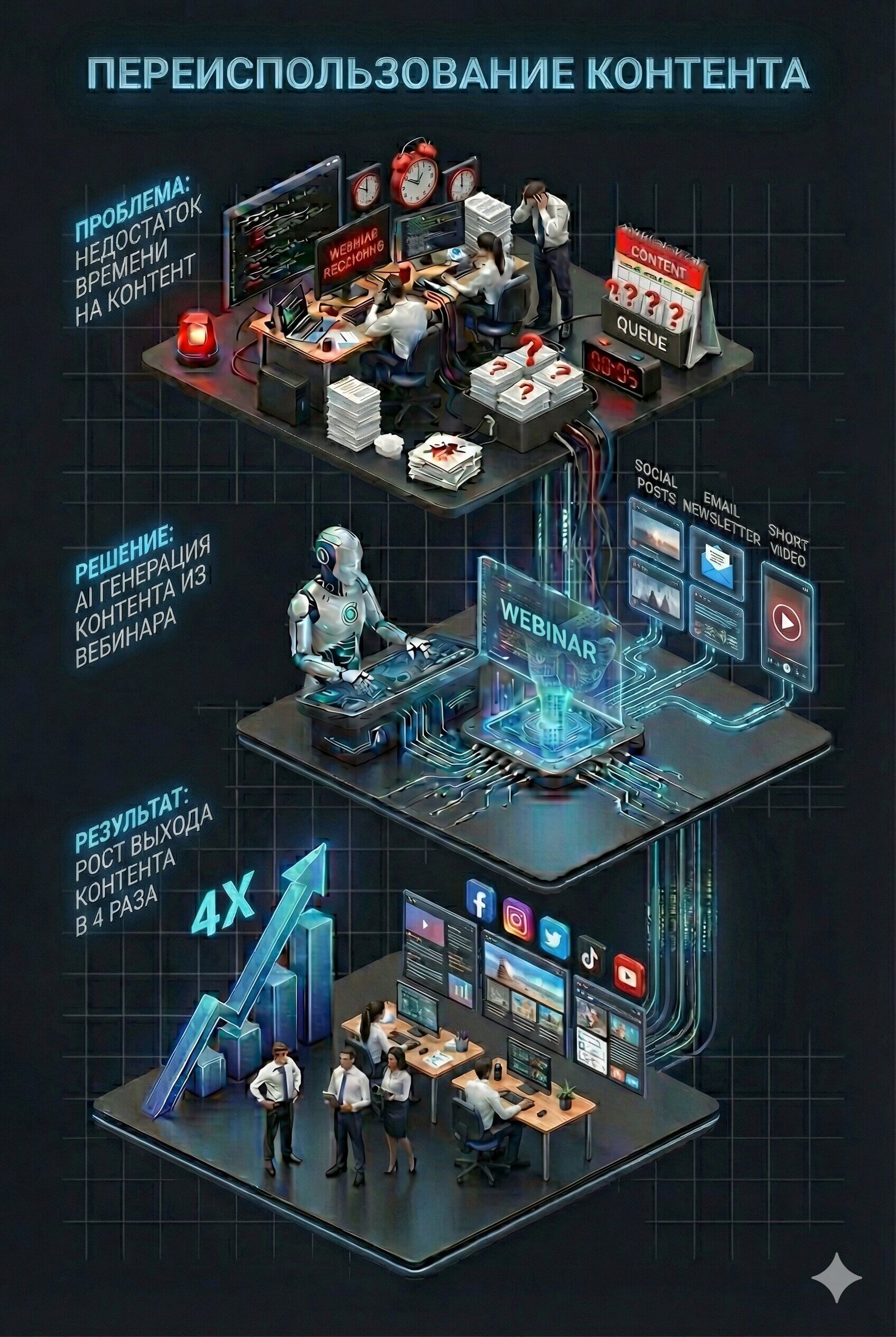 Переиспользование контента AI: из видео в текст и посты