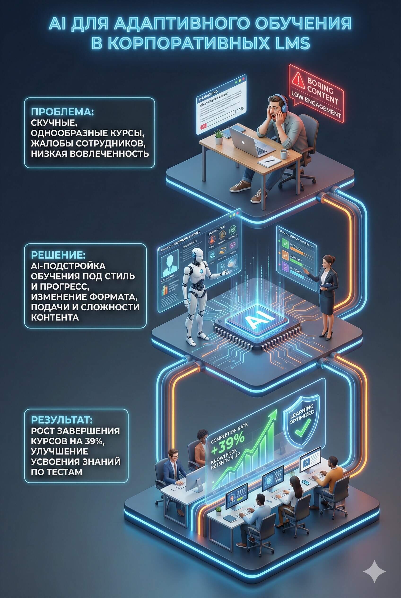 Умная LMS с нейросетью: адаптация контента под сотрудников