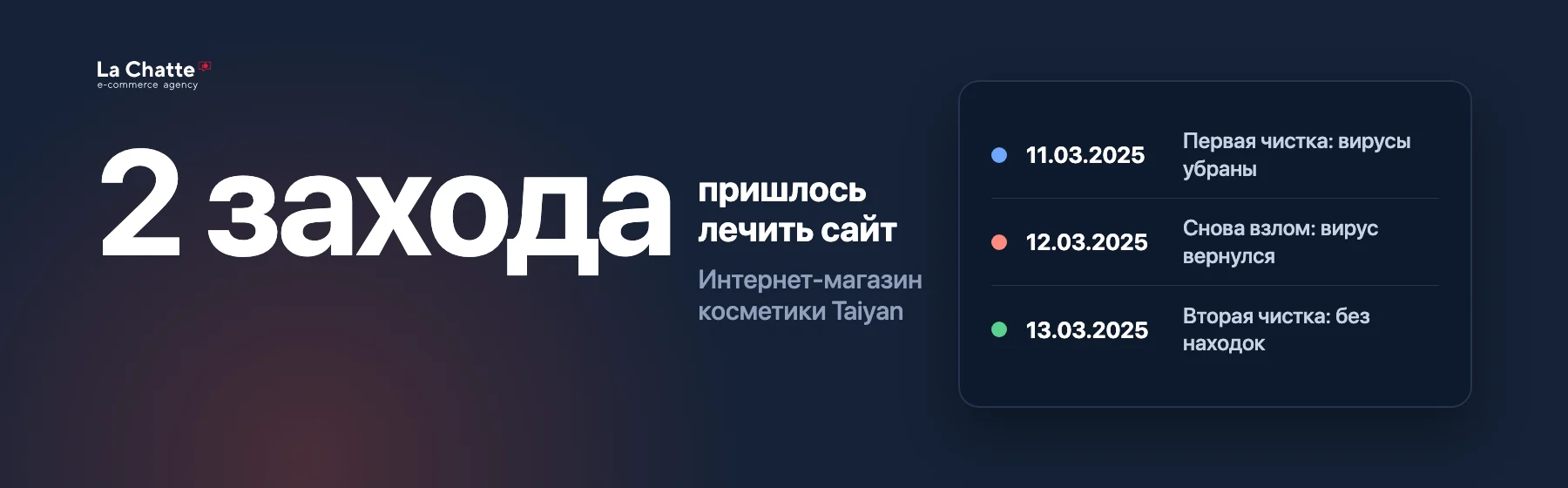 Два захода понадобилось, чтобы вылечить сайт интернет-магазина косметики Taiyan от вирусов